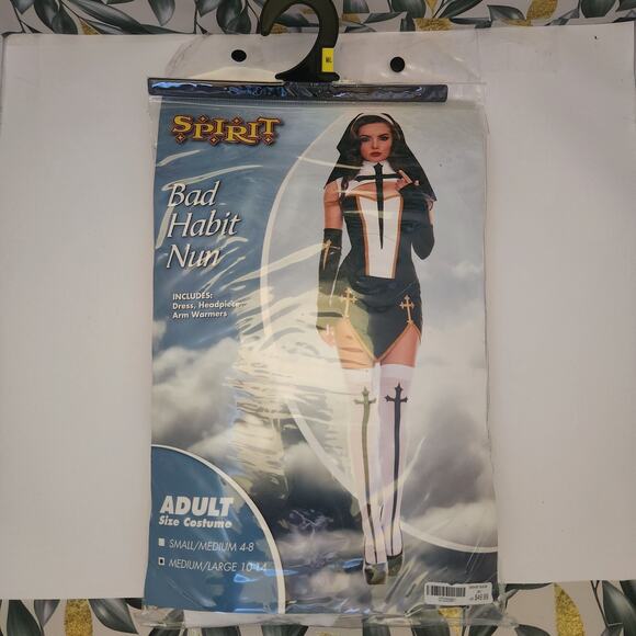 Bad Habit Nun Halloween Costume Missing Habit, easy to make size Med/Large 10-14 - Picture 1 of 4